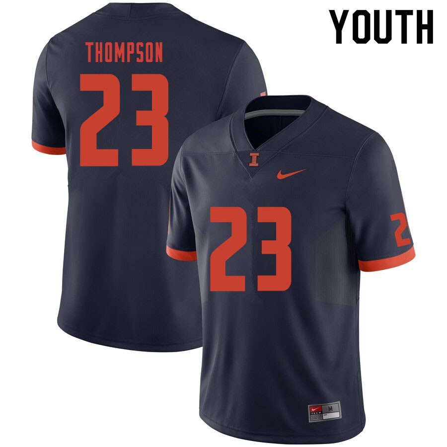 Youth #23 Joseph Thompson Illinois Fighting Illini College Football Jerseys Sale-Navy